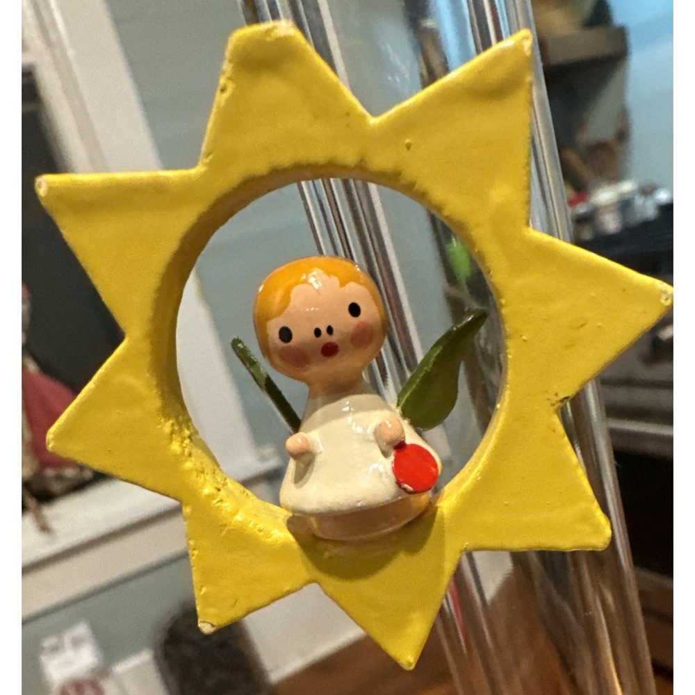 ERZGEBIRGE Wendt Kuhn Large Angel  Star Christmas Tree Ornament